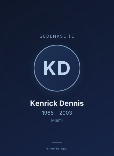 Gedenkportrait von Kenrick Dennis