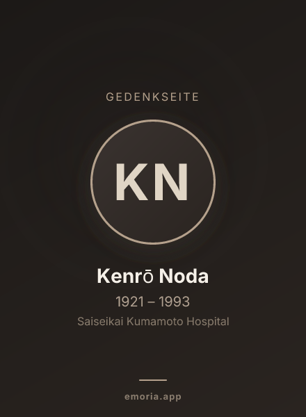 Gedenkportrait von Kenrō Noda
