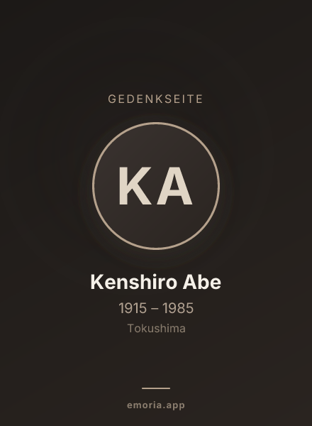 Gedenkportrait von Kenshiro Abe