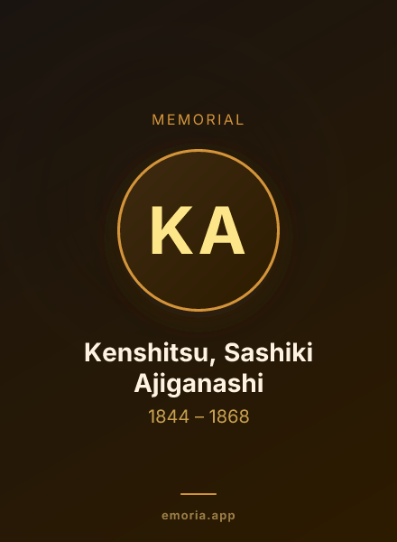 Memorial portrait of Kenshitsu, Sashiki Ajiganashi