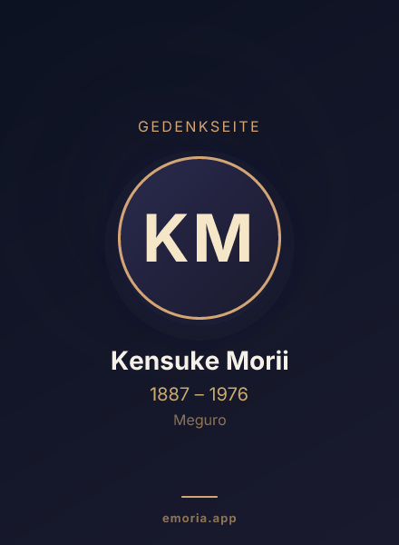 Gedenkportrait von Kensuke Morii