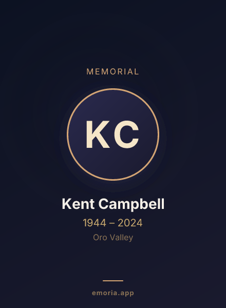 Memorial portrait of Kent Campbell