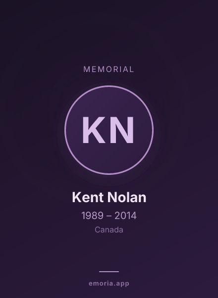 Memorial portrait of Kent Nolan