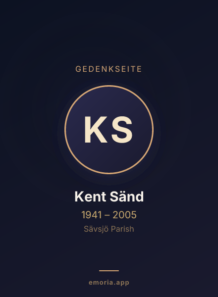 Gedenkportrait von Kent Sänd