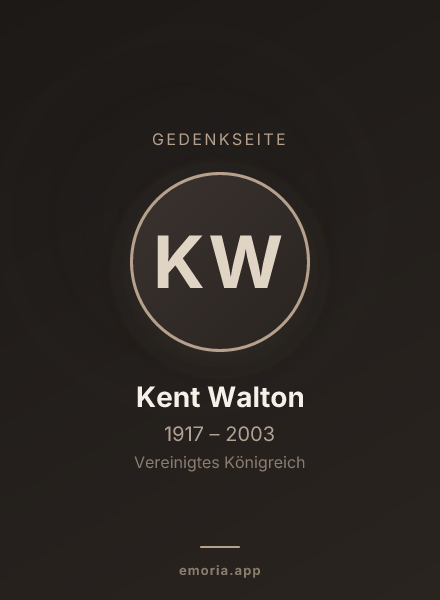 Gedenkportrait von Kent Walton