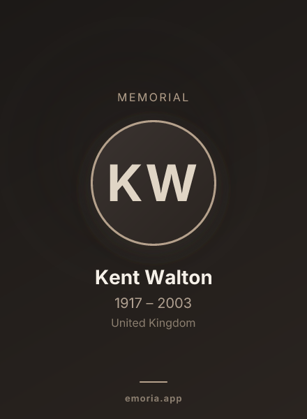 Memorial portrait of Kent Walton
