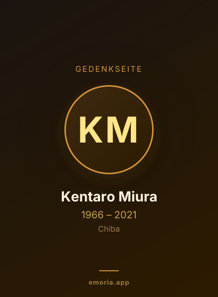 Gedenkportrait von Kentaro Miura