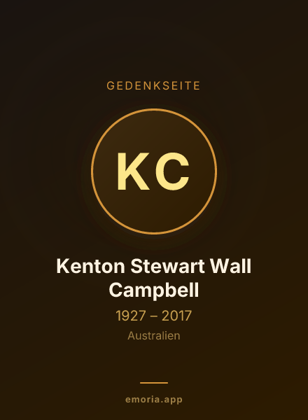 Gedenkportrait von Kenton Stewart Wall Campbell