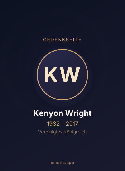 Gedenkportrait von Kenyon Wright