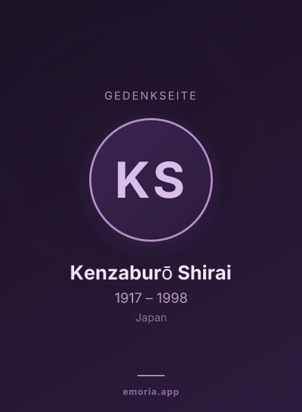 Gedenkportrait von Kenzaburō Shirai