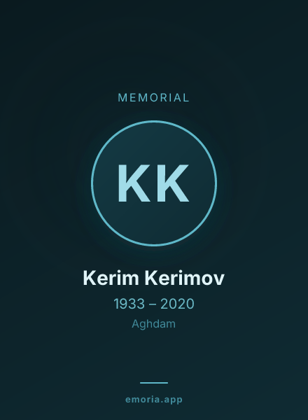 Memorial portrait of Kerim Kerimov