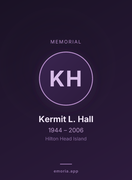 Memorial portrait of Kermit L. Hall