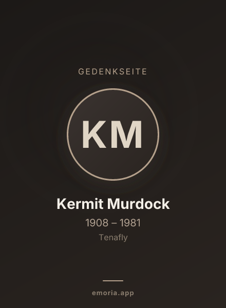 Gedenkportrait von Kermit Murdock