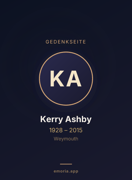 Gedenkportrait von Kerry Ashby