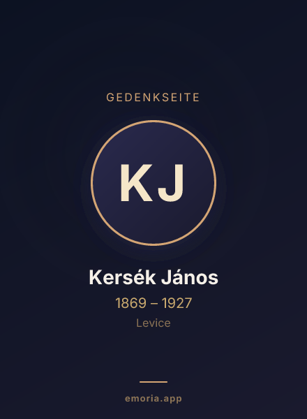 Gedenkportrait von Kersék János