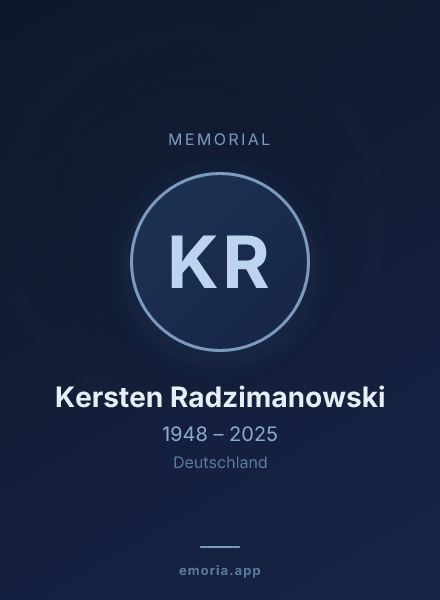 Memorial portrait of Kersten Radzimanowski