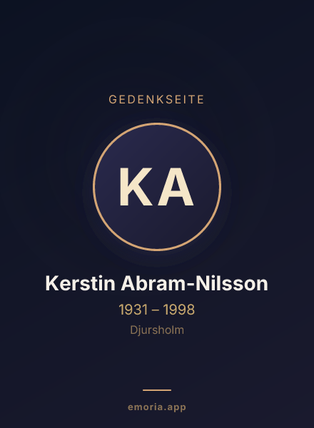 Gedenkportrait von Kerstin Abram-Nilsson