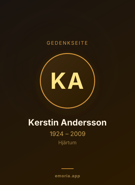 Gedenkportrait von Kerstin Andersson