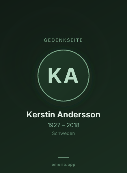 Gedenkportrait von Kerstin Andersson