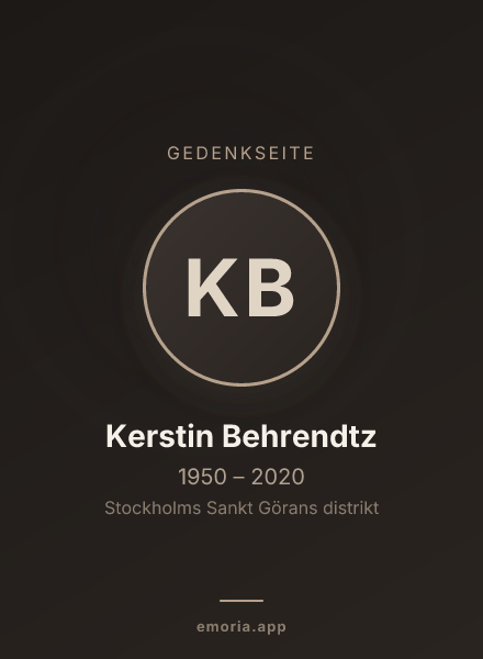 Gedenkportrait von Kerstin Behrendtz