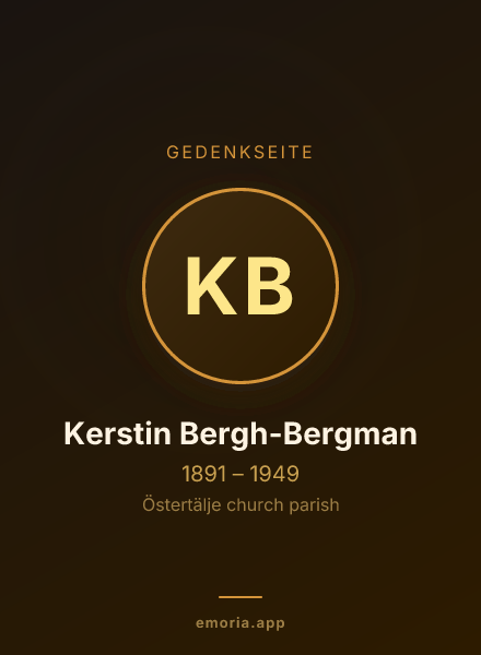 Gedenkportrait von Kerstin Bergh-Bergman