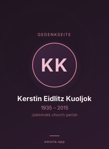 Gedenkportrait von Kerstin Eidlitz Kuoljok