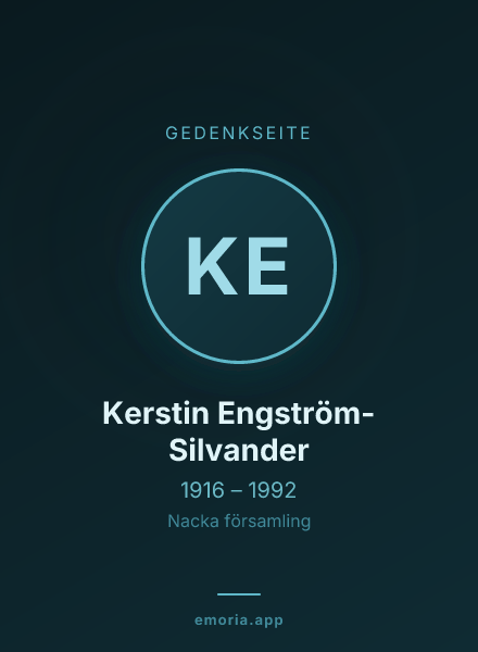 Gedenkportrait von Kerstin Engström-Silvander