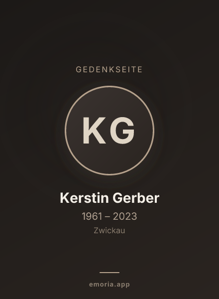 Gedenkportrait von Kerstin Gerber
