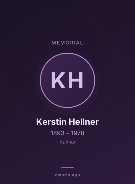 Memorial portrait of Kerstin Hellner