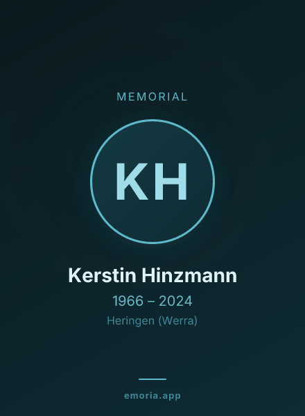 Memorial portrait of Kerstin Hinzmann