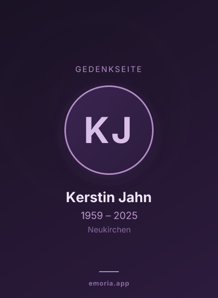 Gedenkportrait von Kerstin Jahn