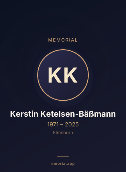 Memorial portrait of Kerstin Ketelsen-Bäßmann