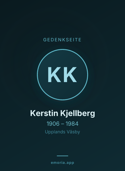 Gedenkportrait von Kerstin Kjellberg