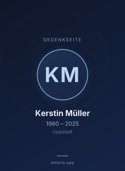 Gedenkportrait von Kerstin Müller