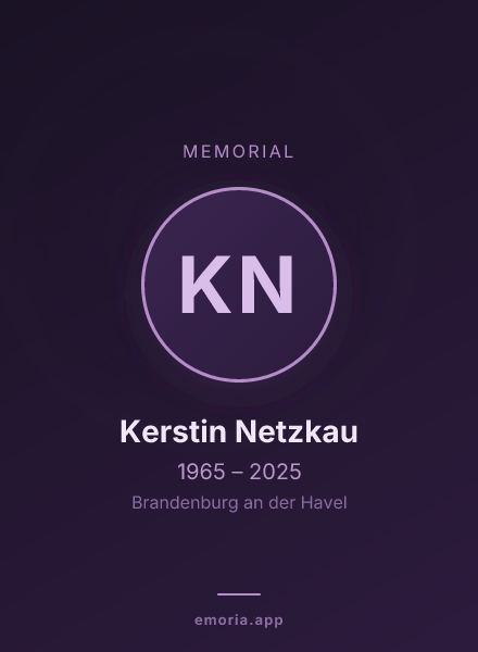 Memorial portrait of Kerstin Netzkau