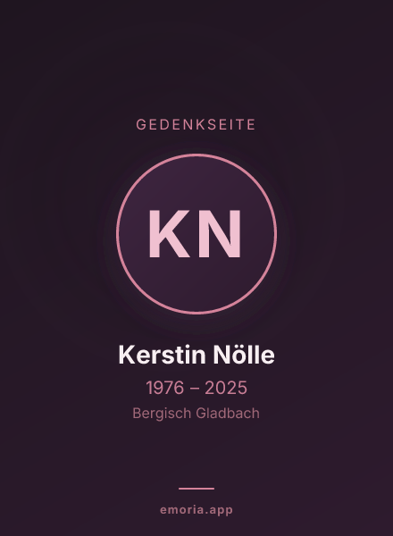 Gedenkportrait von Kerstin Nölle