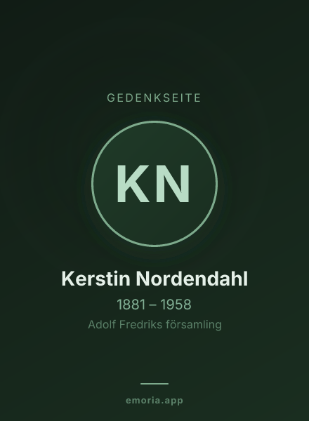 Gedenkportrait von Kerstin Nordendahl