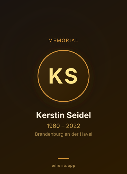 Memorial portrait of Kerstin Seidel