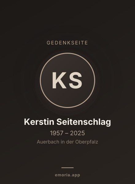 Gedenkportrait von Kerstin Seitenschlag