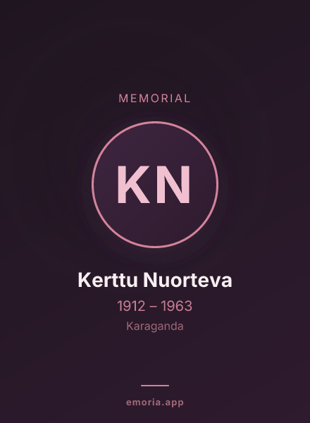 Memorial portrait of Kerttu Nuorteva