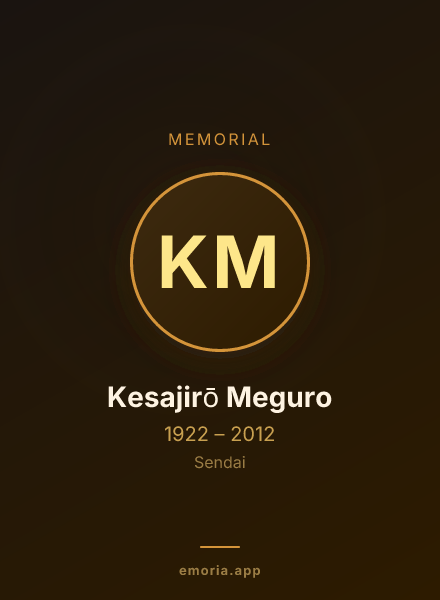 Memorial portrait of Kesajirō Meguro
