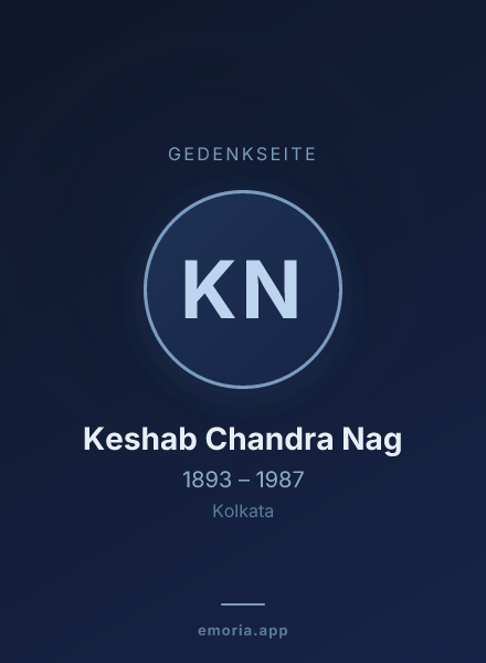 Gedenkportrait von Keshab Chandra Nag