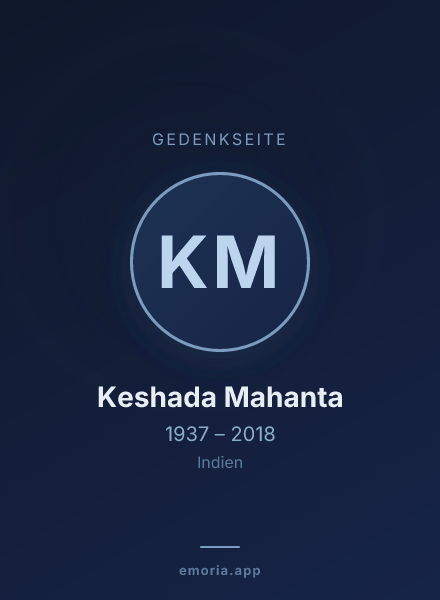 Gedenkportrait von Keshada Mahanta
