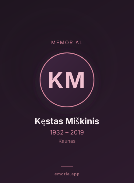 Memorial portrait of Kęstas Miškinis