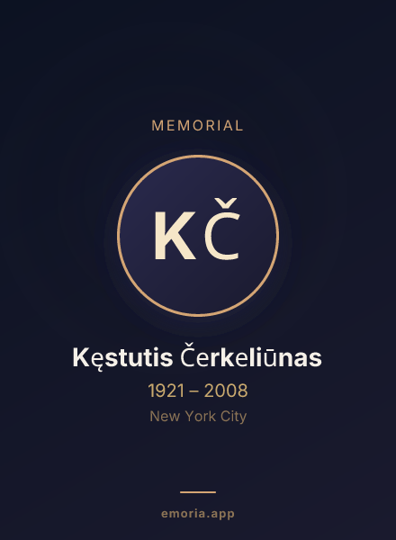 Memorial portrait of Kęstutis Čerkeliūnas