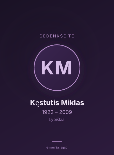 Gedenkportrait von Kęstutis Miklas
