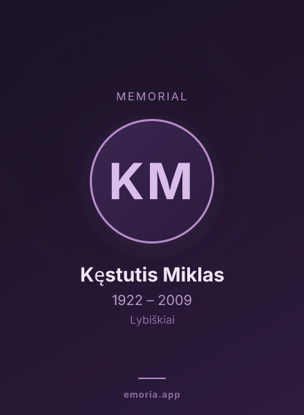 Memorial portrait of Kęstutis Miklas