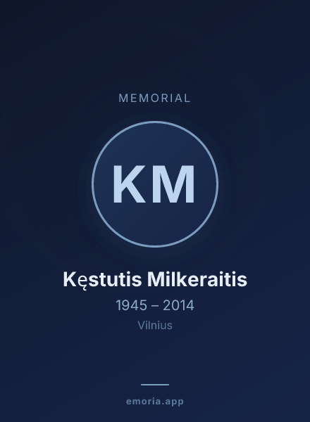 Memorial portrait of Kęstutis Milkeraitis