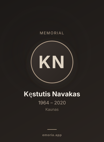 Memorial portrait of Kęstutis Navakas