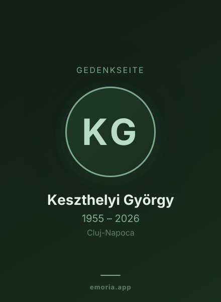 Gedenkportrait von Keszthelyi György